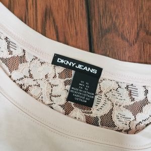 DKNY shirt with entire lace back...